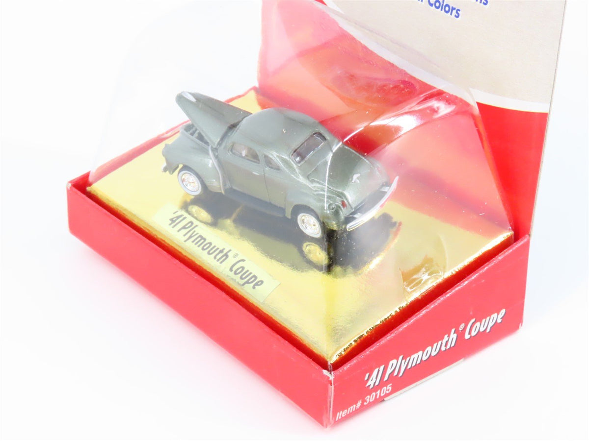 HO Scale CMW Mini Metals #30105 &#39;41 Plymouth Coupe Automobile - Pewter Grey