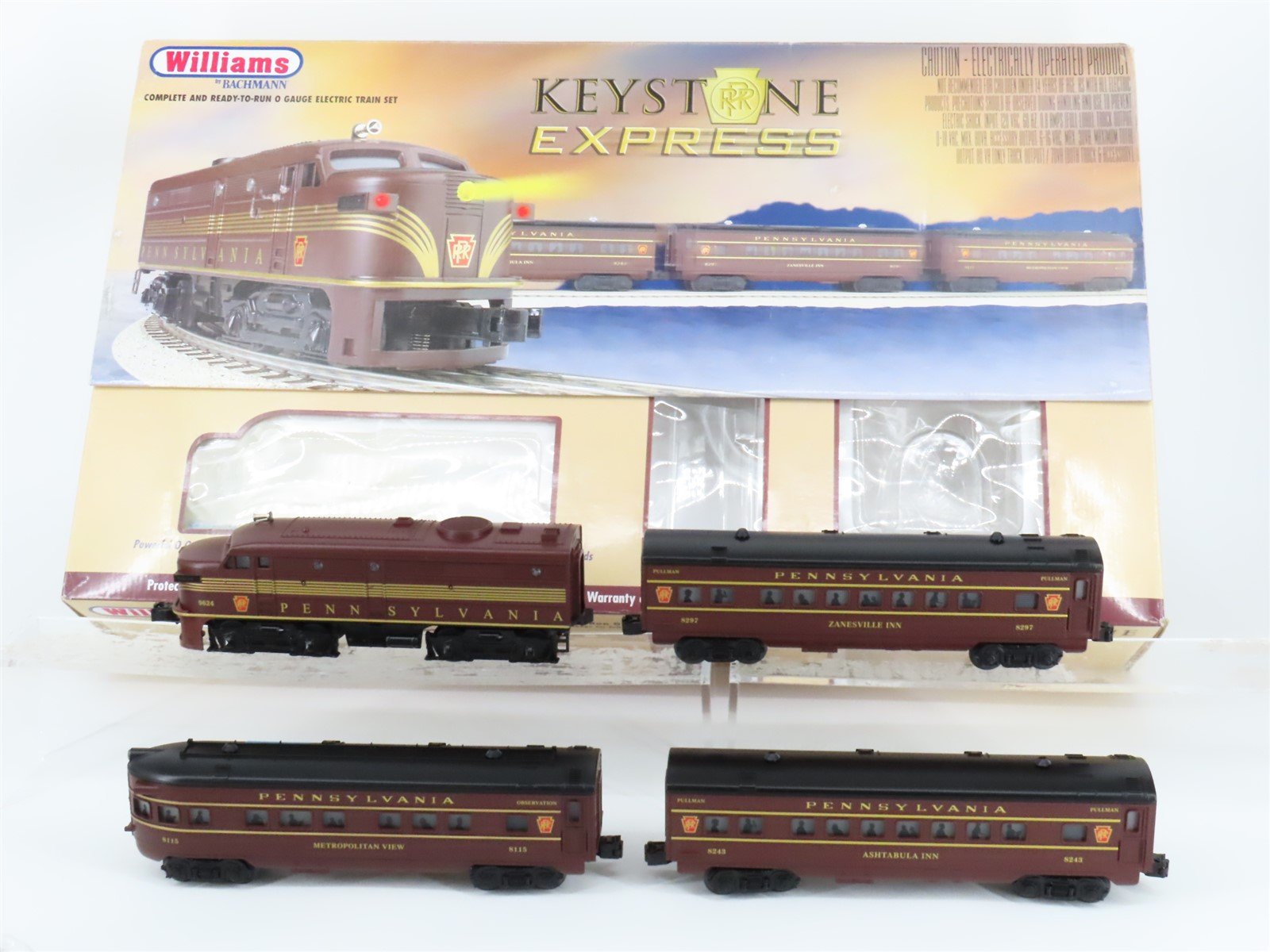 O Gauge 3-Rail Williams 00322 PRR Pennsylvania FA2 Diesel Passenger Train Set