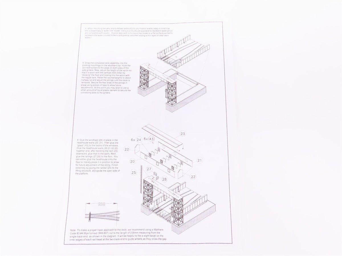 HO 1/87 Scale Walthers Cornerstone The Waterfront Kit #933-3068 Carfloat Apron