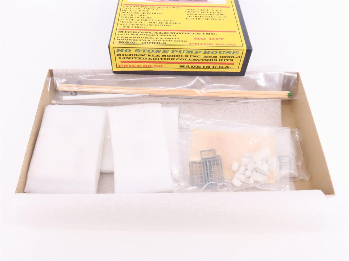 HO Scale Micro-Scale Models Limited Edition Kit #MSM 2000-3 Stone Pump House