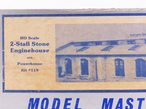 HO Scale Model Masterpieces Kit #119 2-Stall Stone Engine House w/ Powerhouse