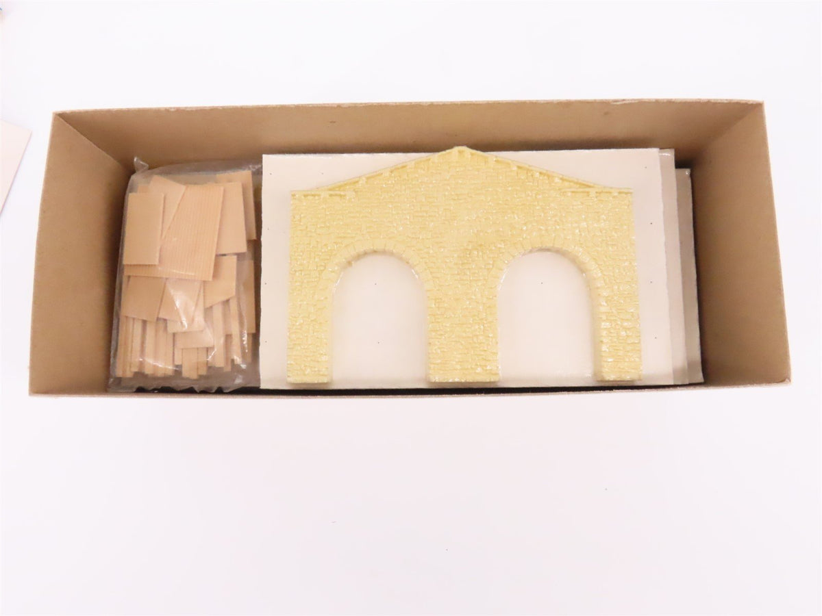 HO Scale Model Masterpieces Kit #119 2-Stall Stone Engine House w/ Powerhouse
