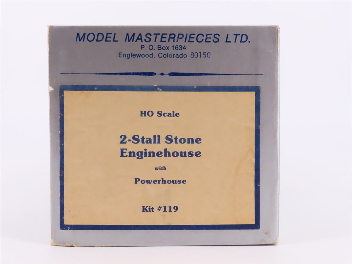 HO Scale Model Masterpieces Kit #119 2-Stall Stone Engine House w/ Powerhouse