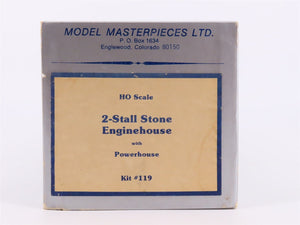 HO Scale Model Masterpieces Kit #119 2-Stall Stone Engine House w/ Powerhouse