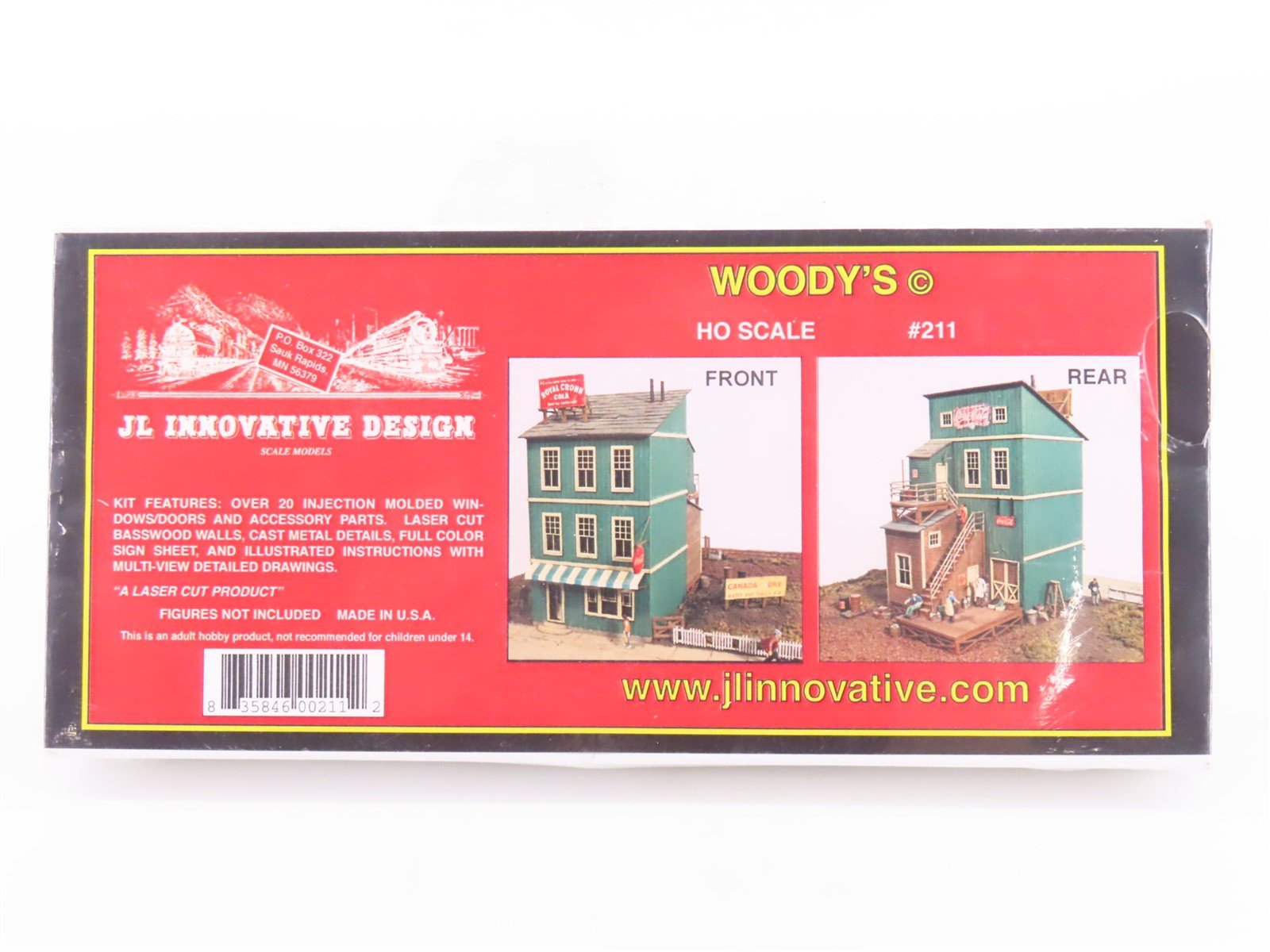 HO Scale JL Innovative Design Laser-Cut Kit #211 Woody's - SEALED