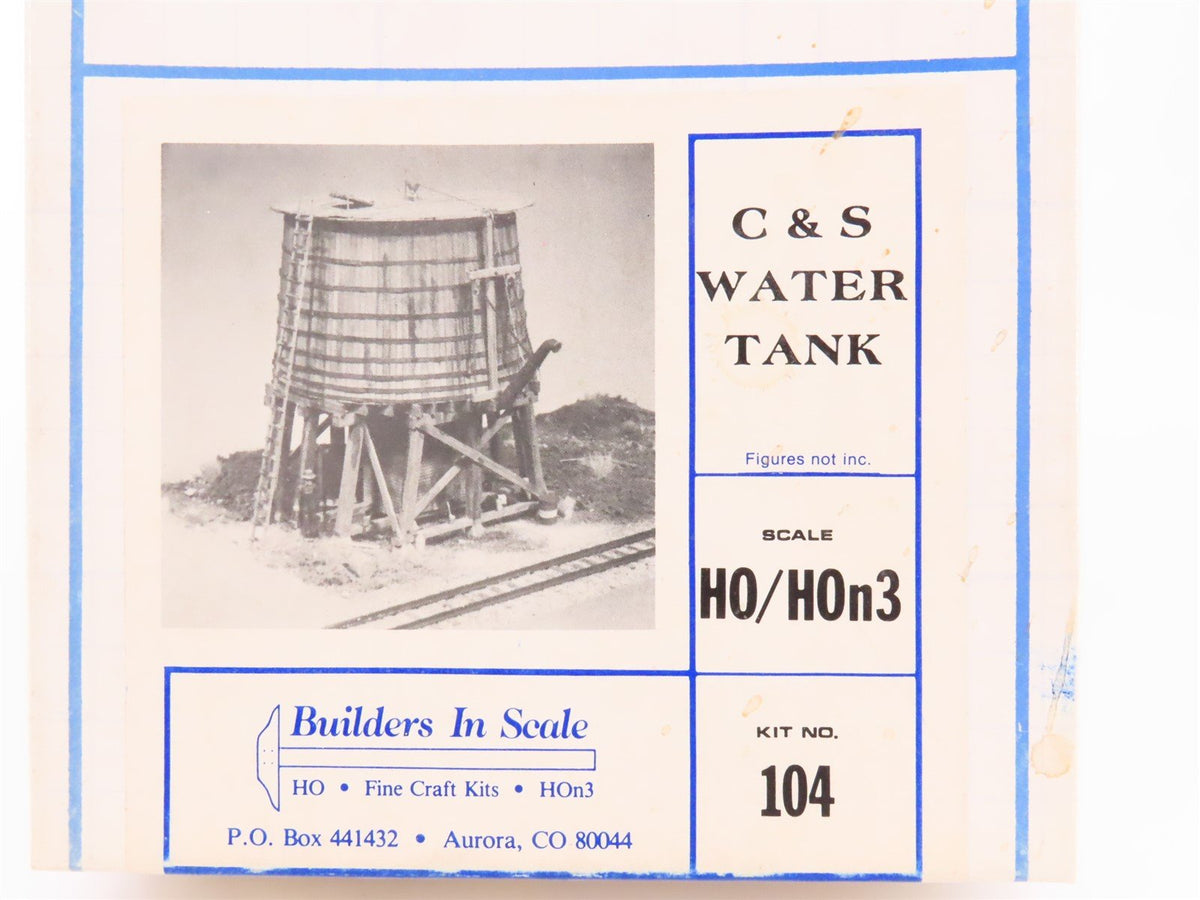 HO/HOn3 Scale Builders In Scale Kit #104 C&amp;S Water Tank