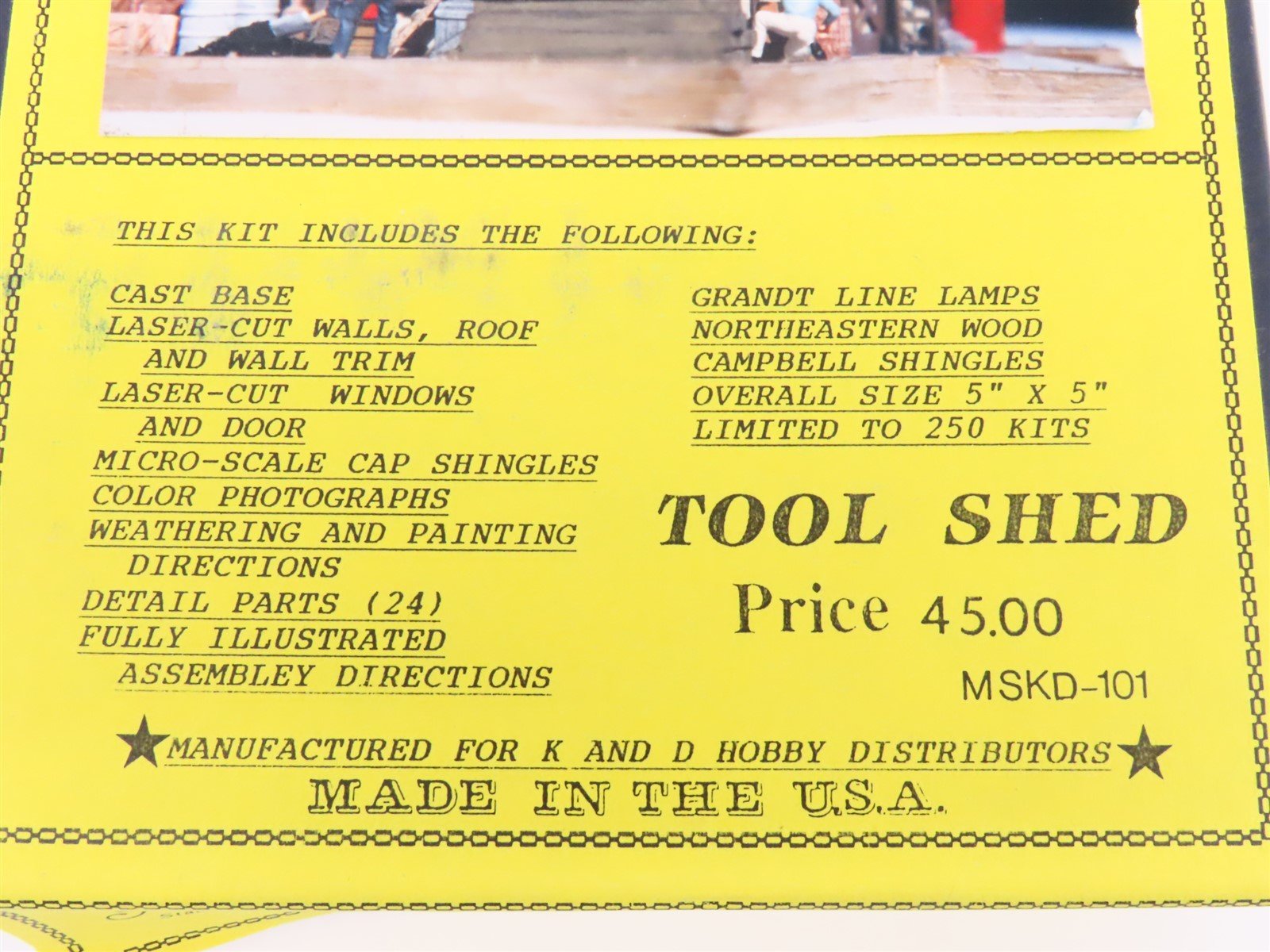 HO Scale Micro-Scale Models Craftsmen Kit #MSKD-101 Railroad Tool Shed