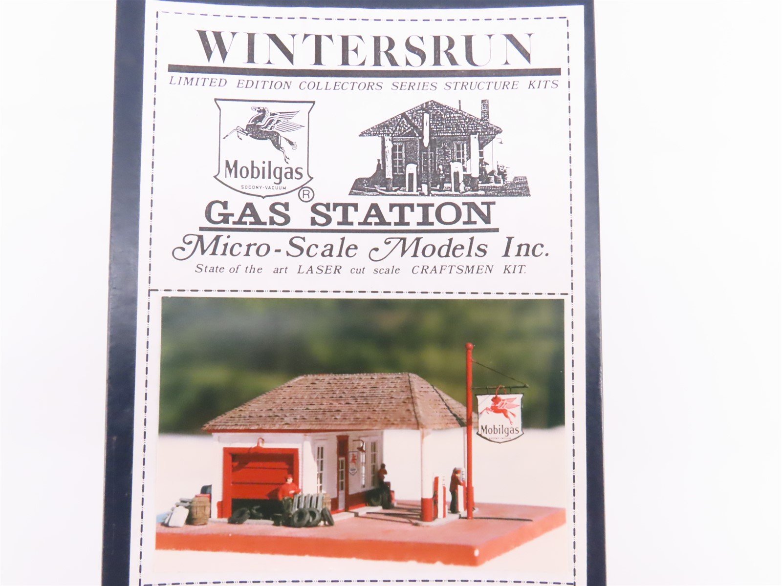 HO Micro-Scale Models Wintersrun LE Craftsmen Kit #MS-W102 Mobilgas Gas Station
