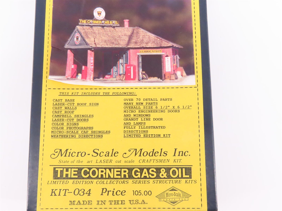 HO Scale Micro-Scale Models LE Craftsmen Kit #034 The Corner Gas &amp; Oil
