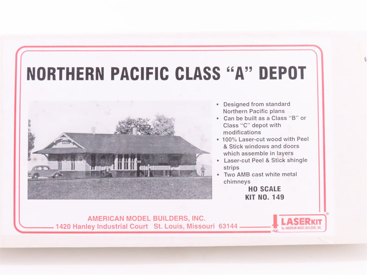 HO American Model Builders LaserKit #149 NP Northern Pacific Class &quot;A&quot; Depot