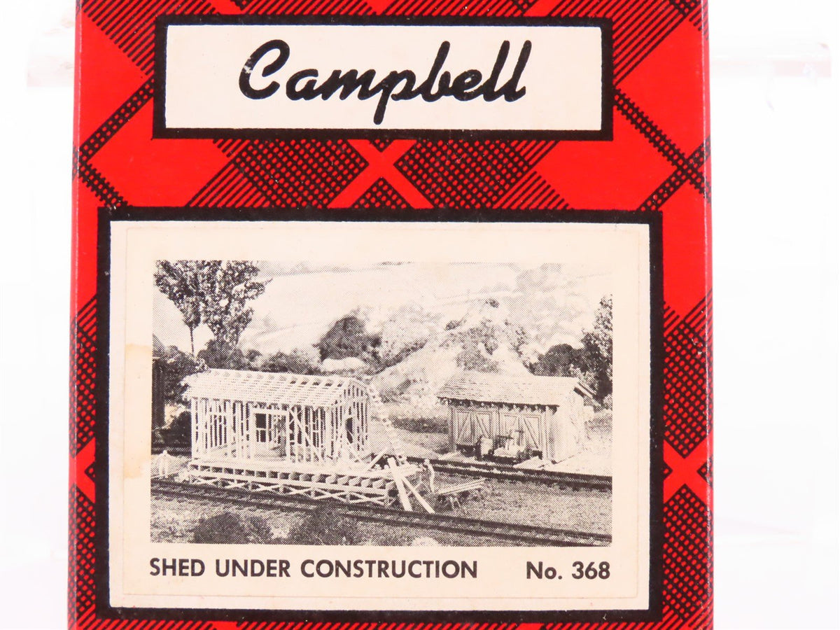 HO Campbell Scale Models Kit 368 Shed Under Construction &amp; Double Hand Car House