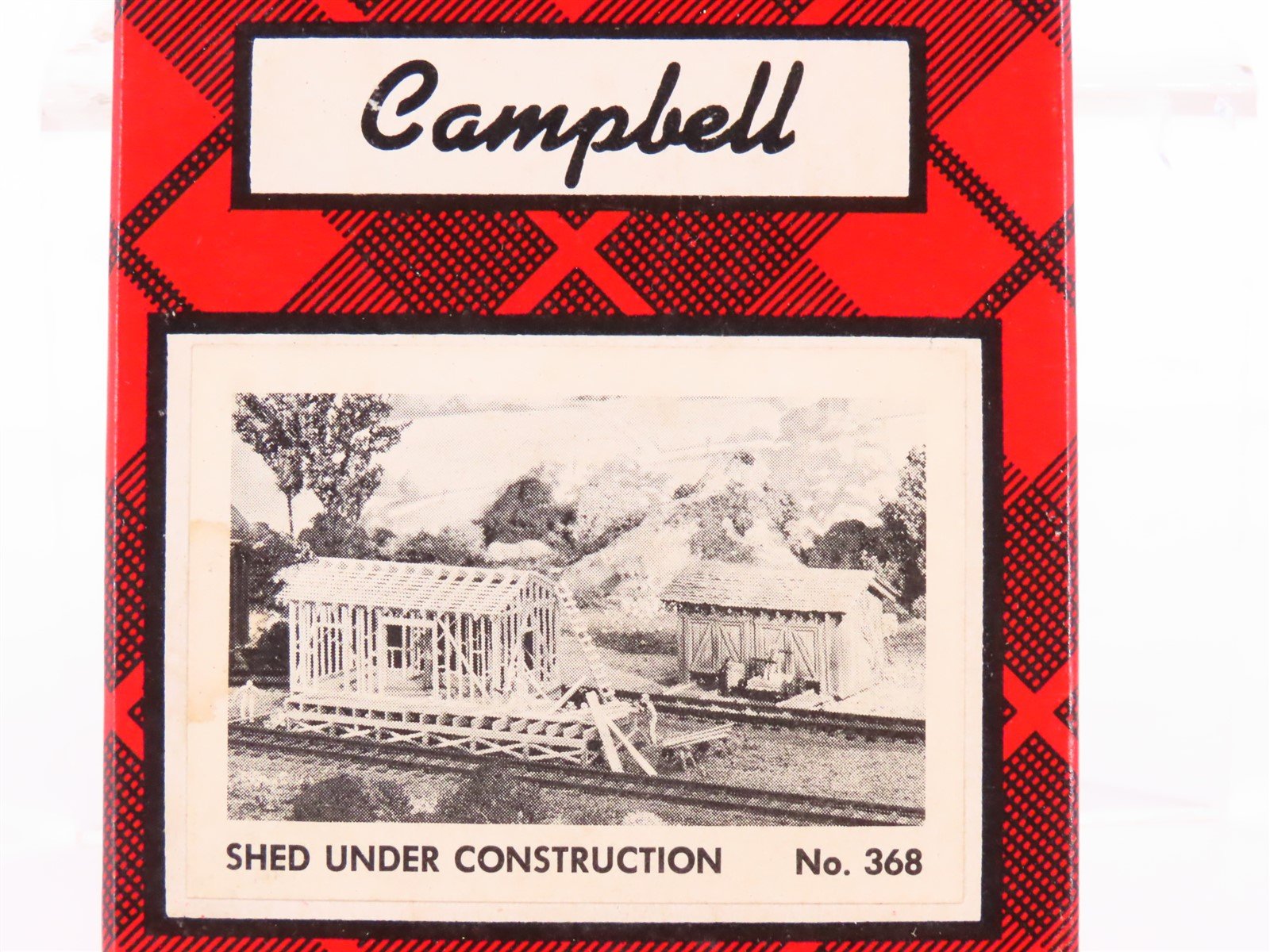 HO Campbell Scale Models Kit 368 Shed Under Construction & Double Hand Car House