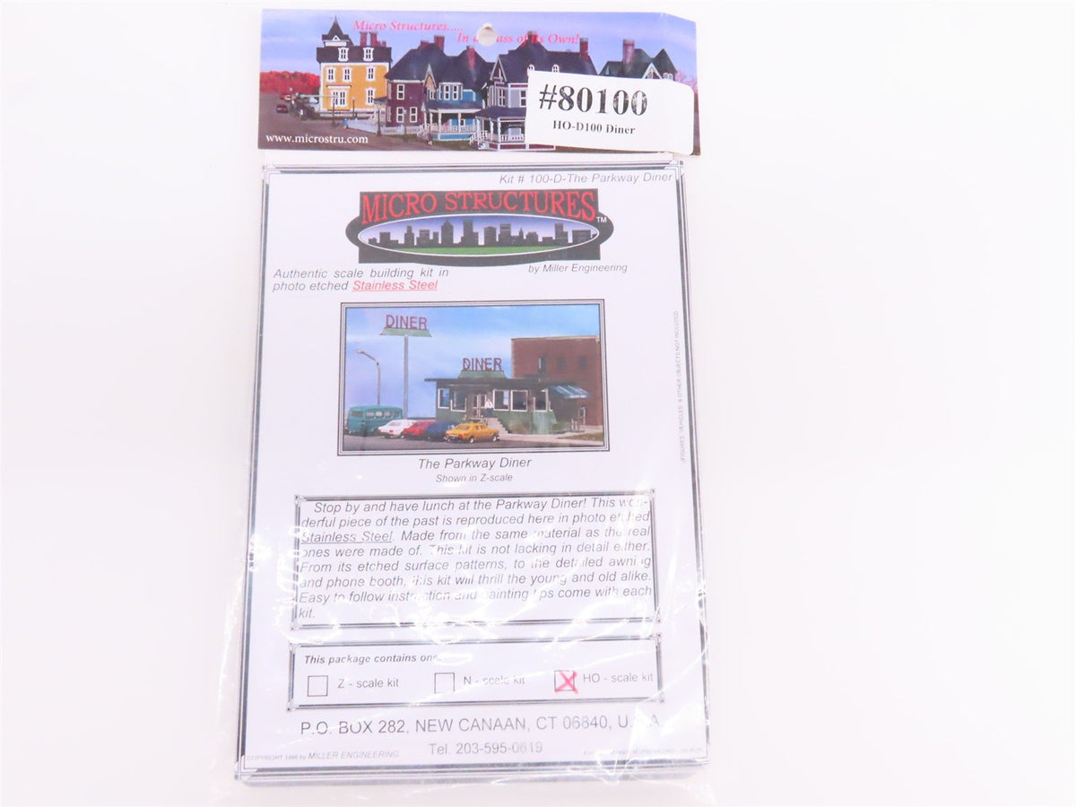 HO Miller Engineering Micro Structures Photo Etched Kit 100-D The Parkway Diner