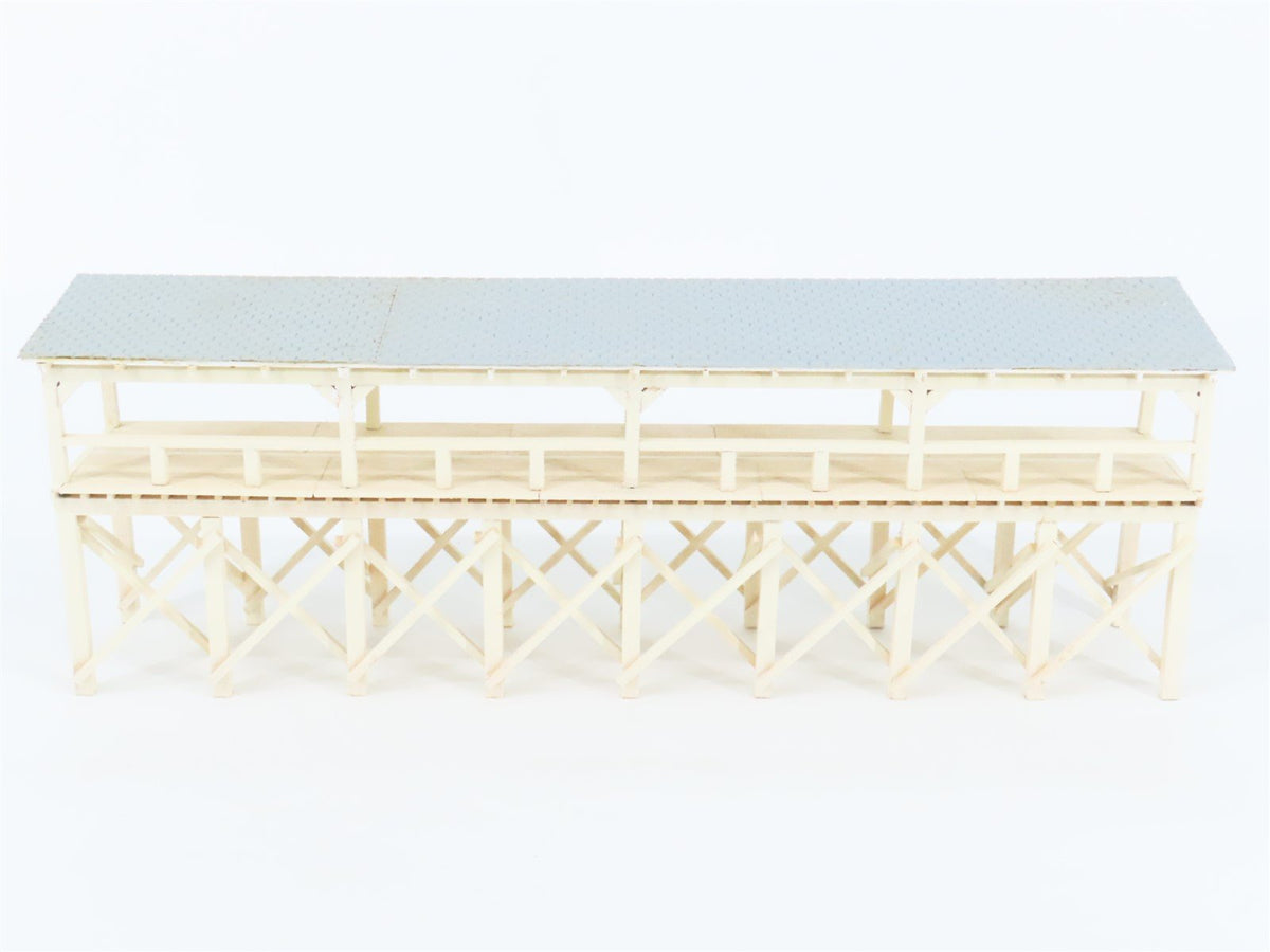 HO 1/87 Scale Custom Work Wood-Frame Elevated Covered Station Platform