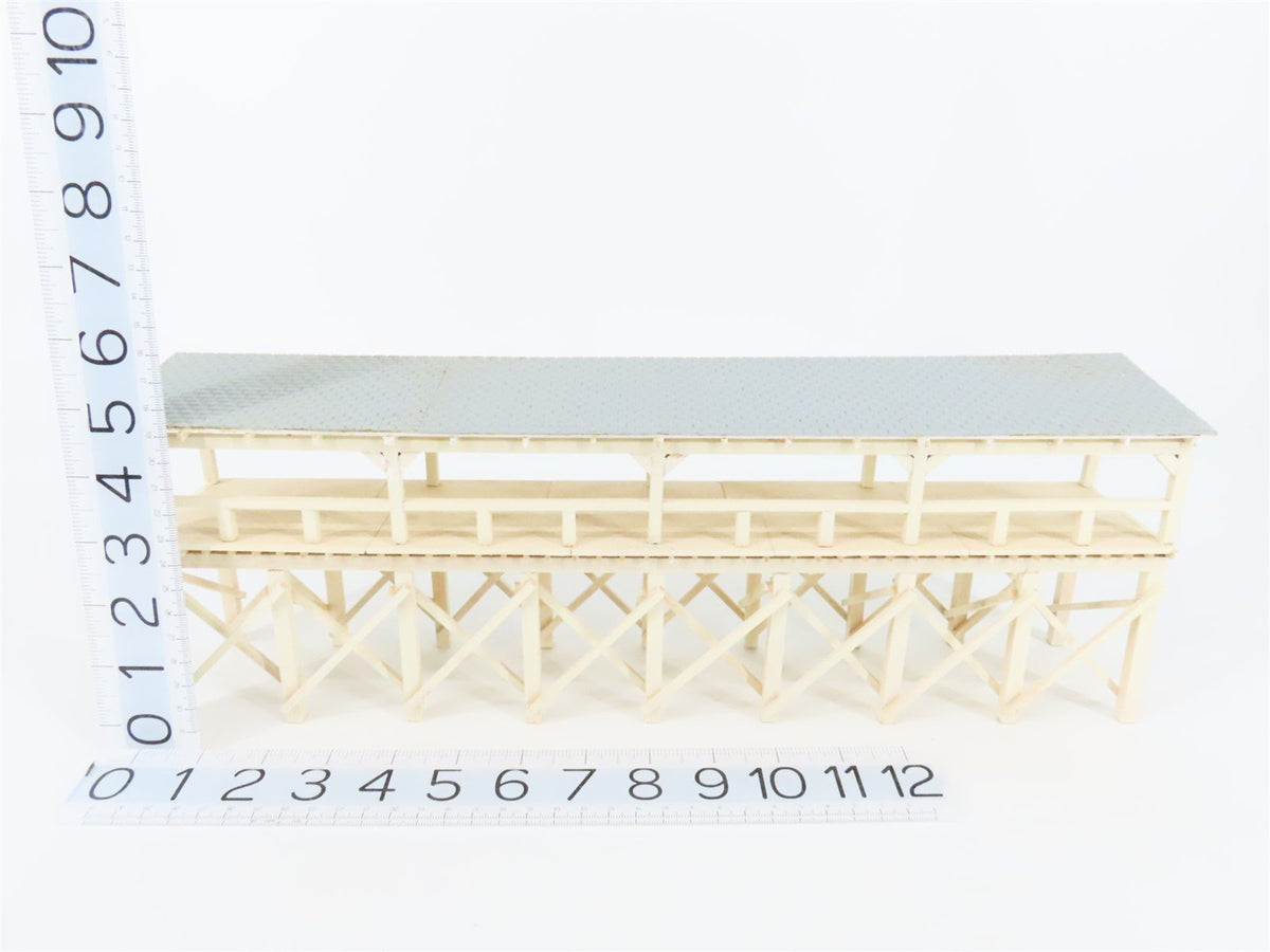 HO 1/87 Scale Custom Work Wood-Frame Elevated Covered Station Platform