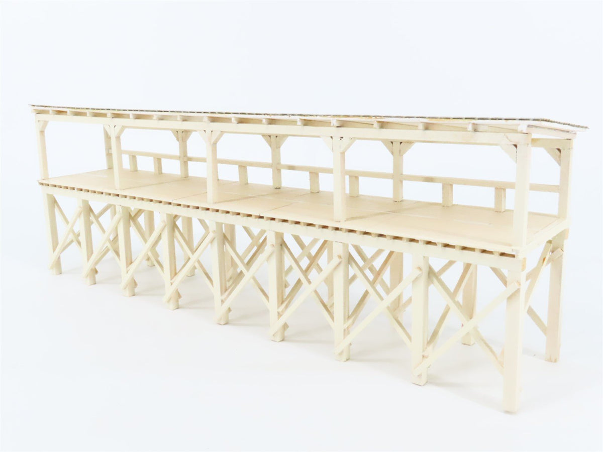 HO 1/87 Scale Custom Work Wood-Frame Elevated Covered Station Platform