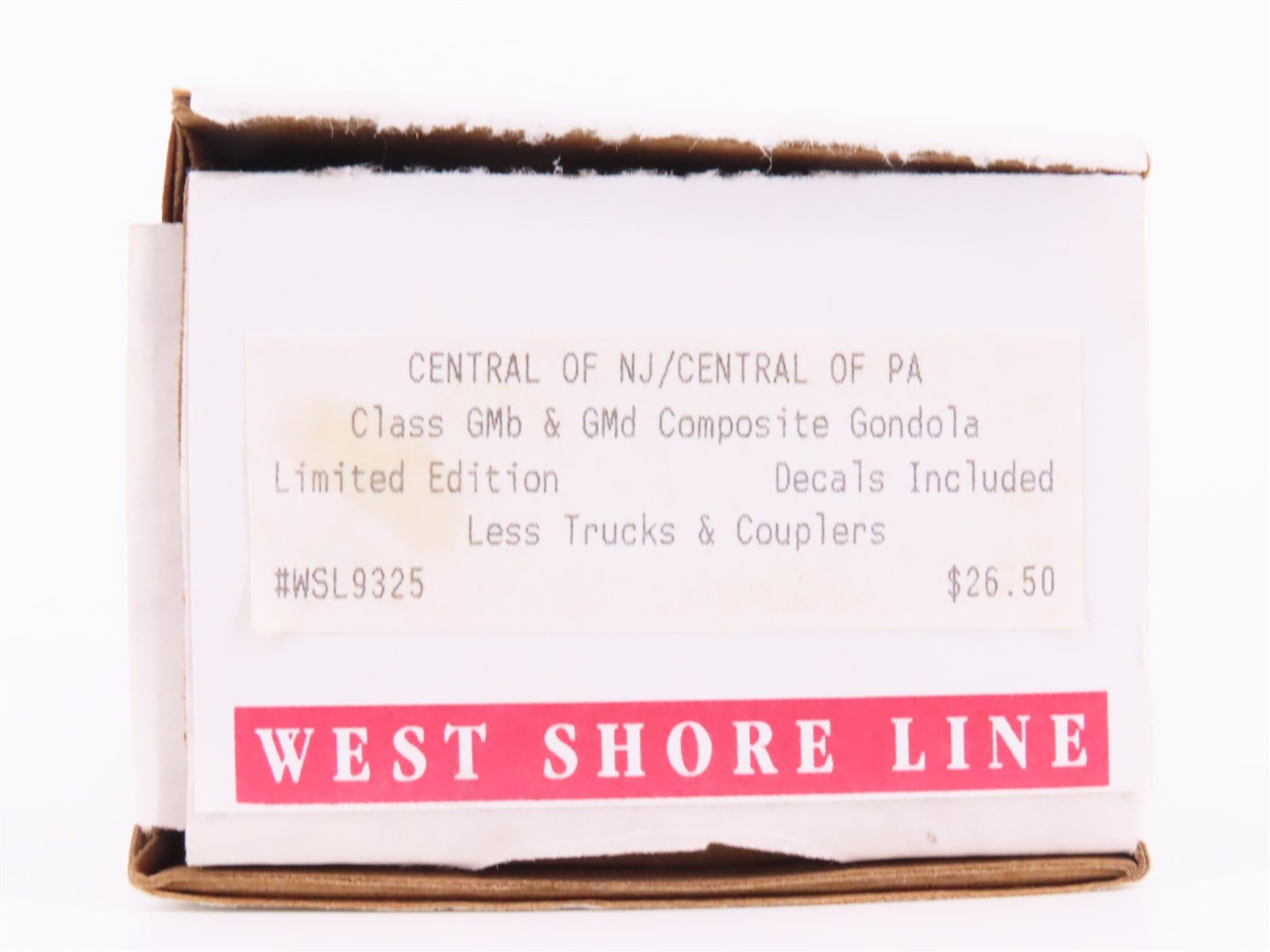 HO Scale West Shore Line/Central Hobby Supply LE Kit #WSL9325 CNJ/CRP Gondola