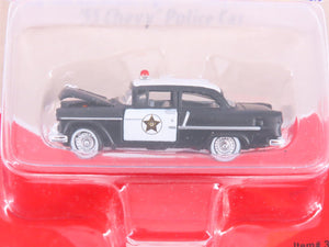 HO Scale CMW Mini Metals #30153 '55 Chevy Police Car - Black/White