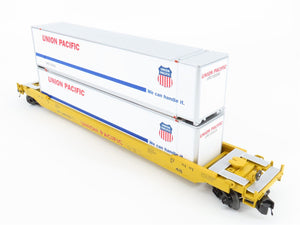 O Gauge 3-Rail MTH 20-95118 UP Union Pacific Husky Stack Well Car #548055 w/Load