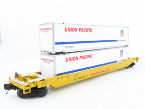 O Gauge 3-Rail MTH 20-95118 UP Union Pacific Husky Stack Well Car #548055 w/Load