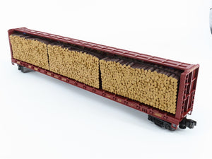 O Gauge 3-Rail MTH 20-98212 UP Center I Beam Flat Car #2362 w/ Log Load