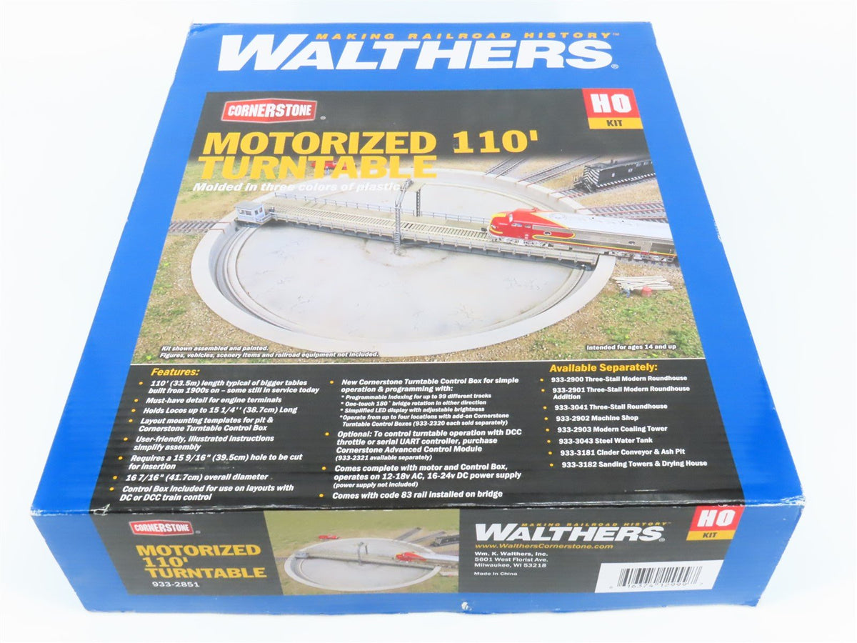 HO Scale Walthers Cornerstone 933-2851 Motorized 110&#39; Turntable