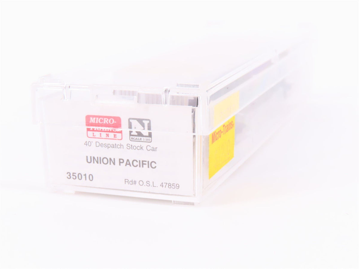 N Micro-Trains MTL 35010 OSL UP Union Pacific 40&#39; Despatch Stock Car #47859