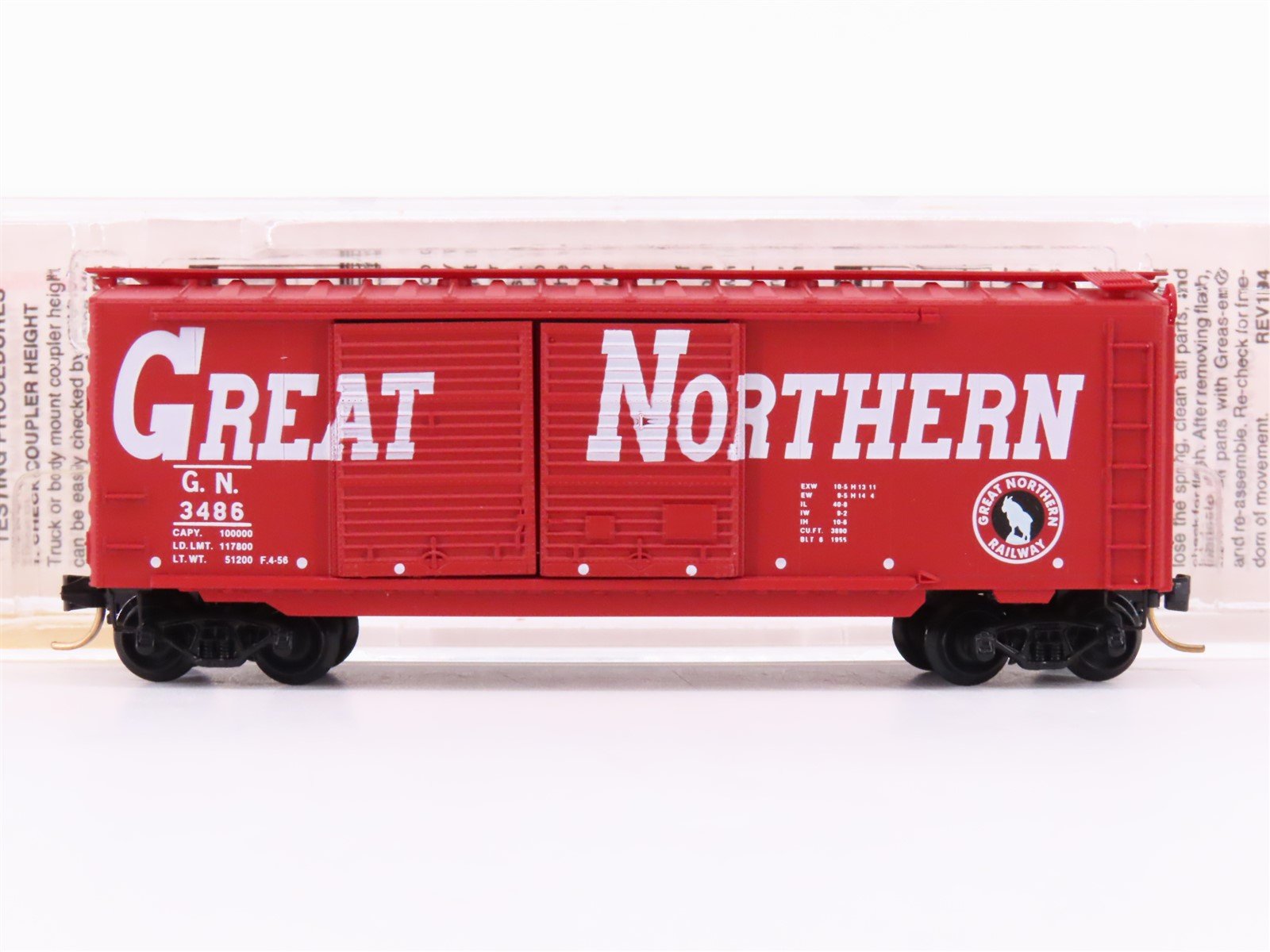 N Scale Micro-Trains MTL 23220 GN Great Northern "Circus" 40' Box Car #3486