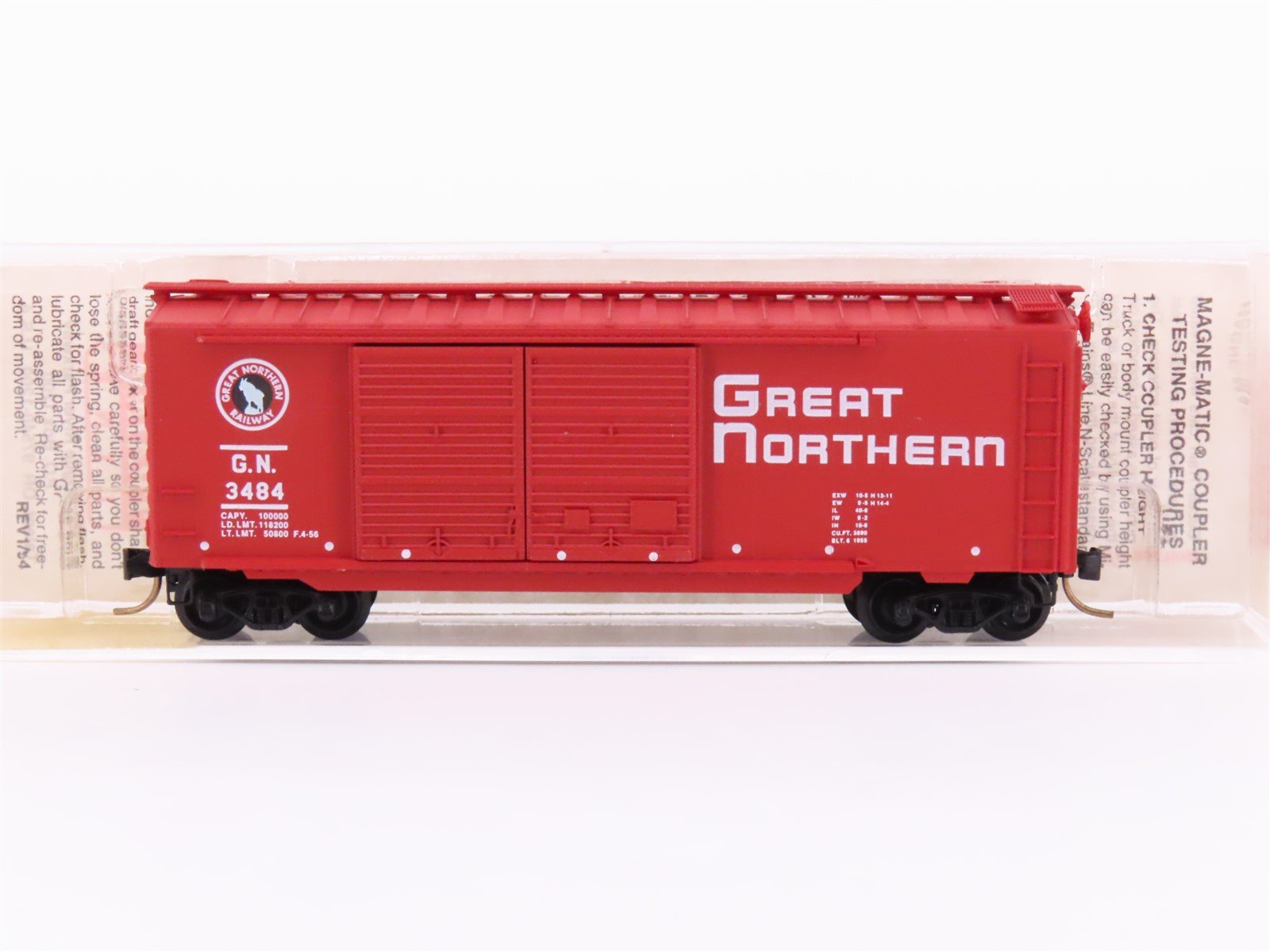 N Scale Micro-Trains MTL 23210 GN Great Northern "Circus" 40' Box Car #3484