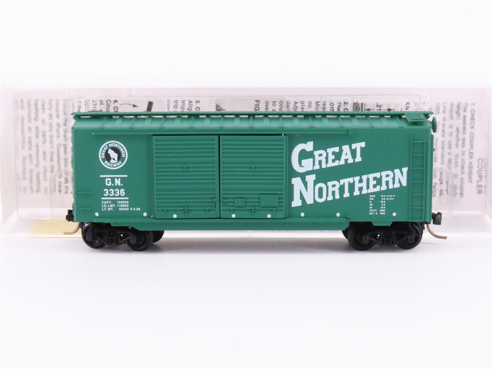 N Scale Micro-Trains MTL 23190 GN Great Northern "Circus" 40' Box Car #3336