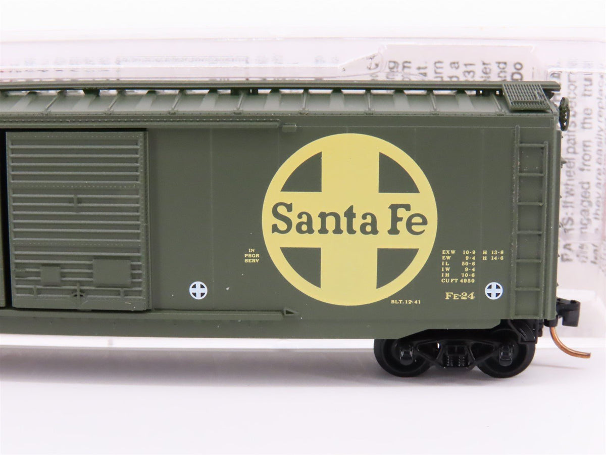 N Micro-Trains 34240 ATSF Santa Fe &quot;All the Way&quot; 50&#39; Double Door Box Car #4260