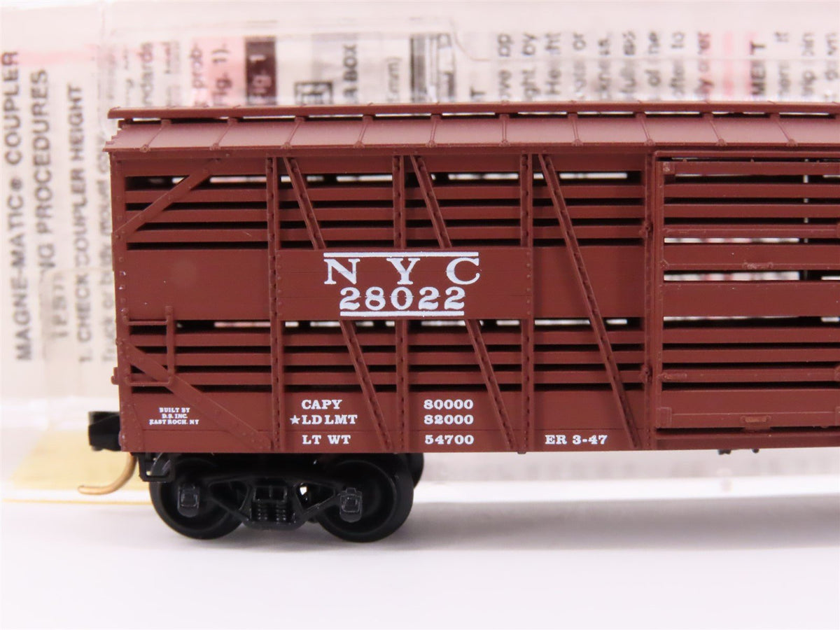 N Scale Micro-Trains 35040 NYC New York Central 40&#39; Despatch Stock Car #28022