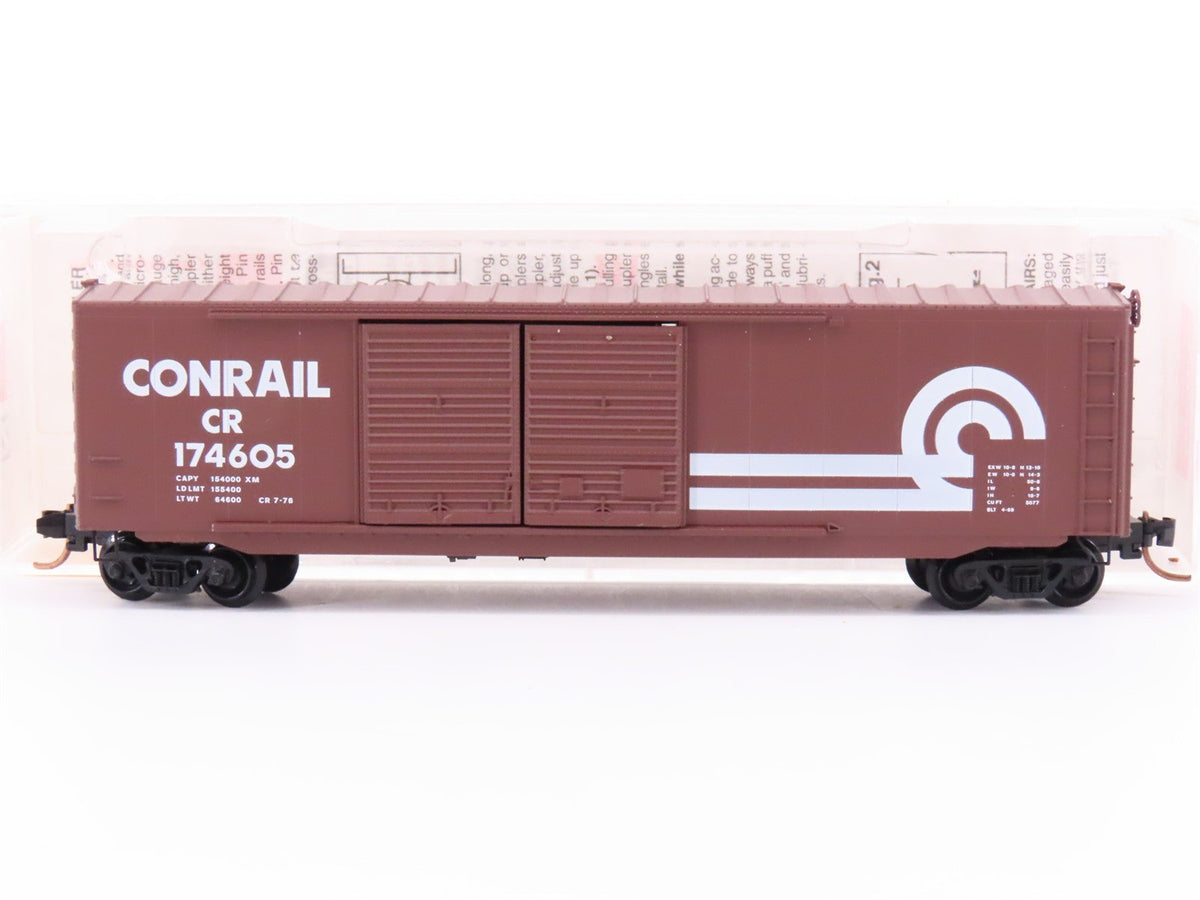 N Scale Micro-Trains 37010 CR Conrail 50&#39; Double Door Box Car #174605