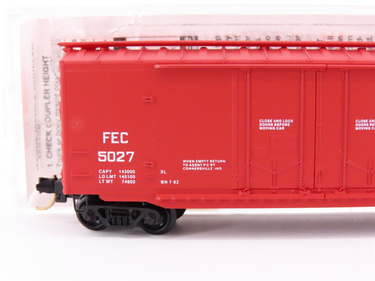 N Micro-Trains 36060 FEC Florida East Coast 50&#39; Double Plug Door Box Car #5027