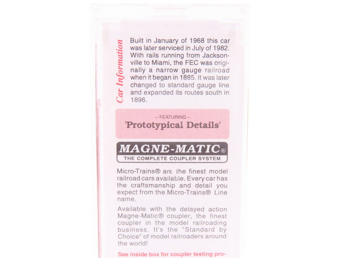 N Micro-Trains 36060 FEC Florida East Coast 50&#39; Double Plug Door Box Car #5027