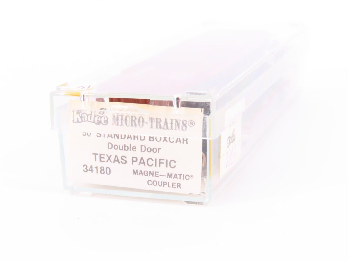 N Kadee Micro-Trains MTL 34180 TP Texas &amp; Pacific 50&#39; Double Door Box Car #9034