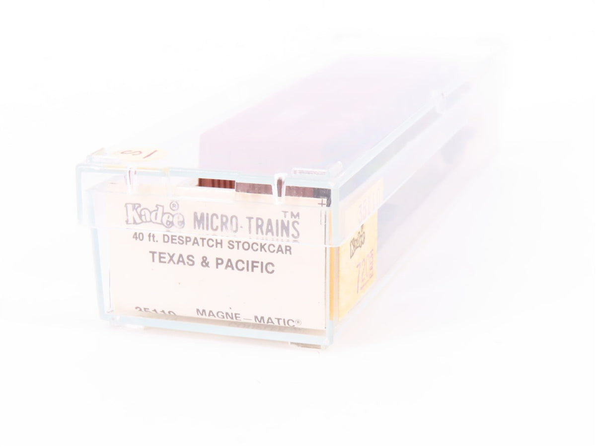 N Kadee Micro-Trains MTL 35110 TP Texas &amp; Pacific 40&#39; Despatch Stock Car #22000