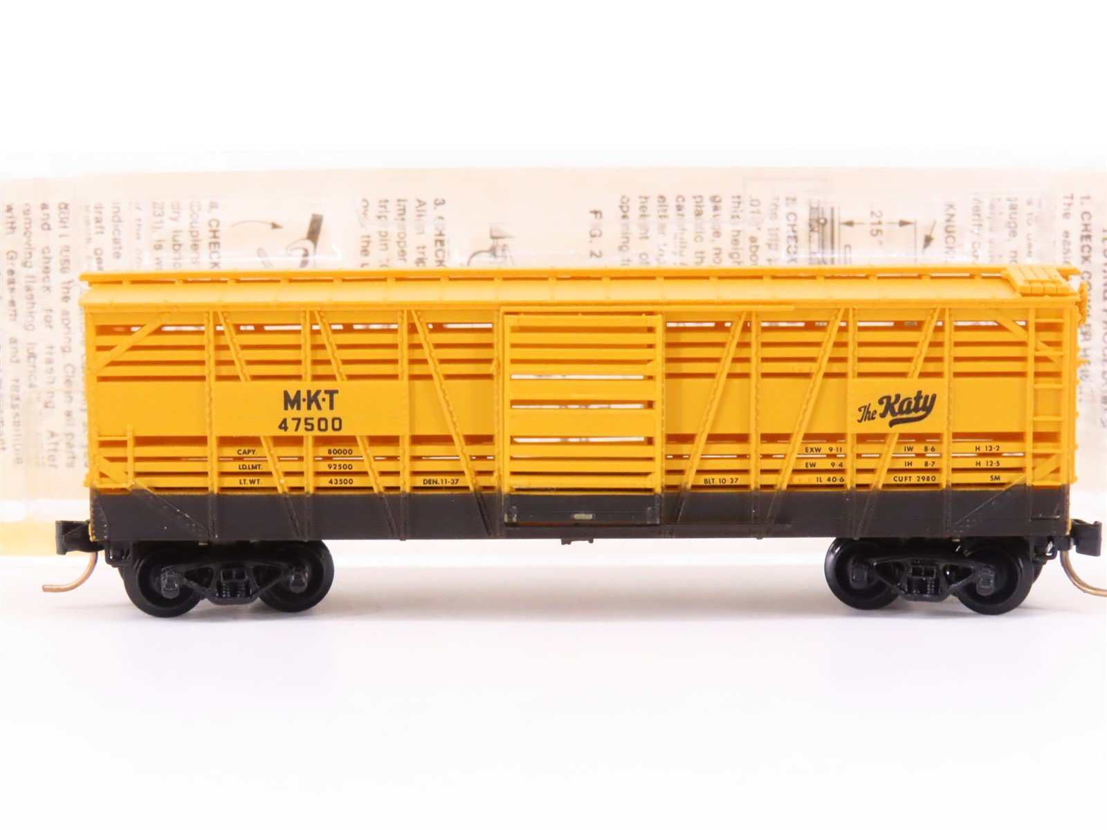 N Kadee Micro-Trains MTL 35030 MKT "The Katy" 40' Despatch Stock Car #47500