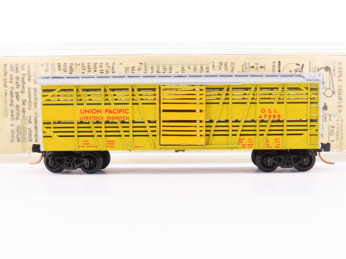 N Kadee Micro-Trains MTL 35010 OSL UP Union Pacific 40&#39; Stock Car #47999