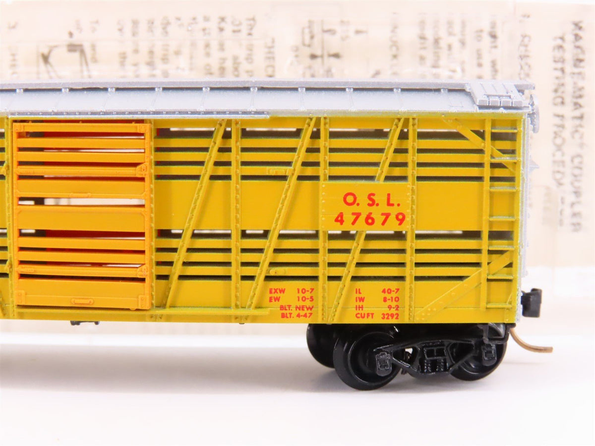 N Kadee Micro-Trains MTL 35010 OSL UP Union Pacific 40&#39; Stock Car #47679