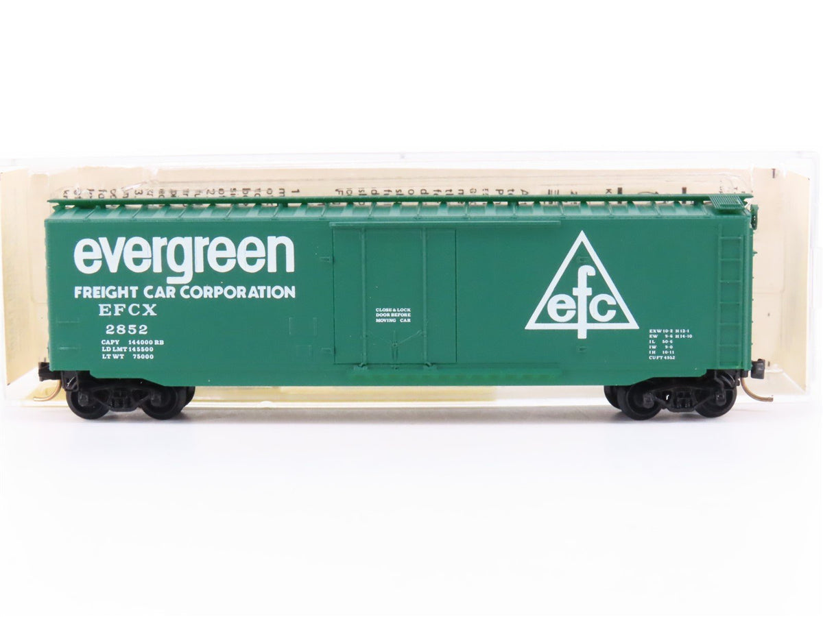 N Scale Kadee Micro-Trains MTL 32010 EFCX Evergreen 50&#39; Plug Door Box Car #2852