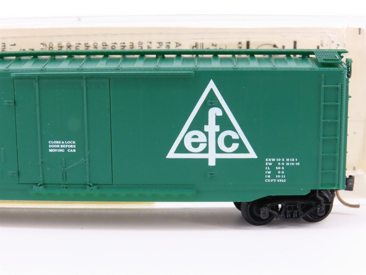 N Scale Kadee Micro-Trains MTL 32010 EFCX Evergreen 50&#39; Plug Door Box Car #2852