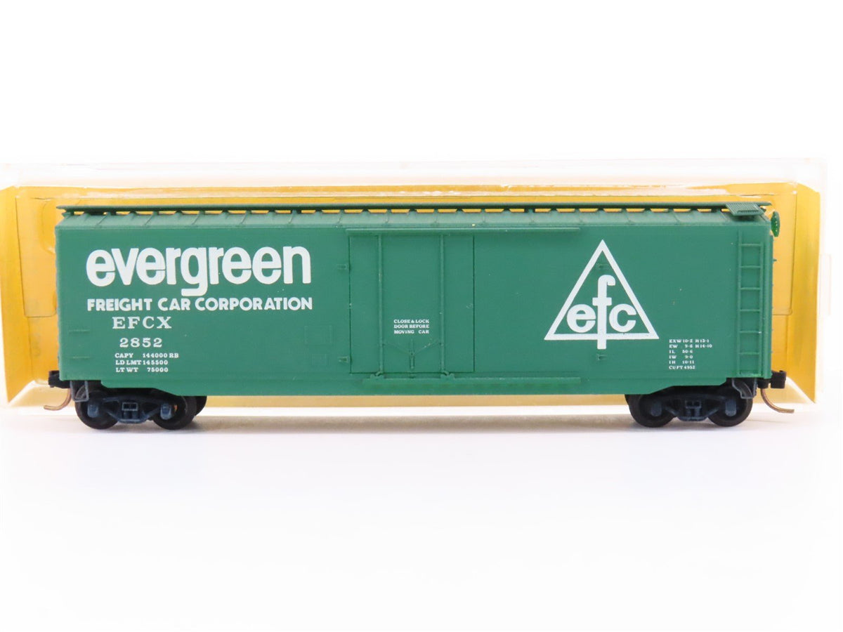 N Scale Kadee Micro-Trains MTL 32011 EFCX Evergreen 50&#39; Plug Door Box Car #2852