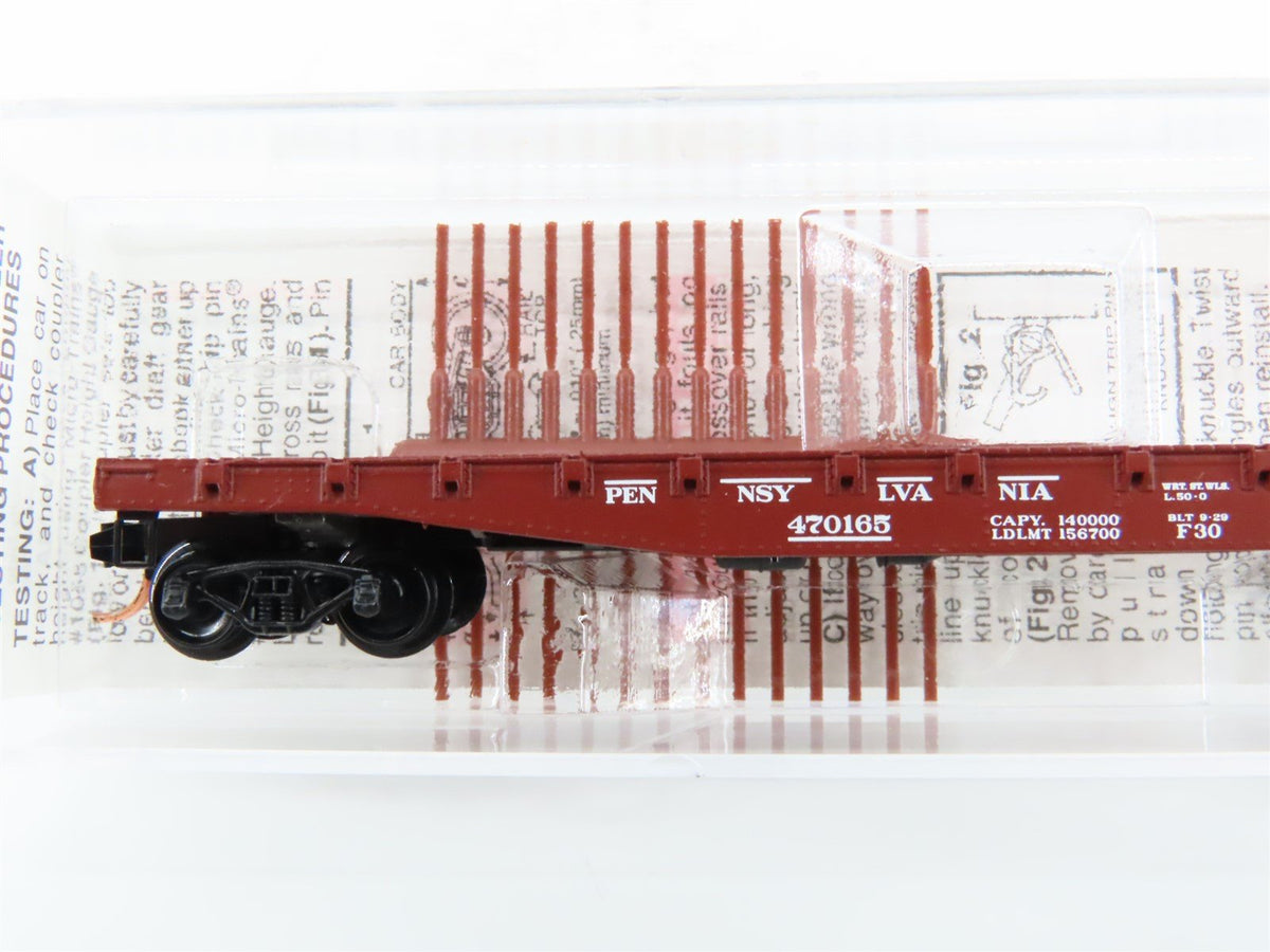 N Scale Micro-Trains MTL 45140 PRR Pennsylvania Railroad 50&#39; Flat Car #470165