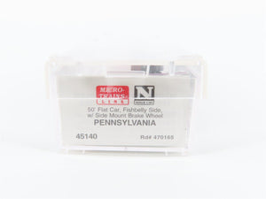 N Scale Micro-Trains MTL 45140 PRR Pennsylvania Railroad 50' Flat Car #470165