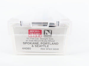 N Micro-Trains MTL 44080 SP&S Spokane Portland & Seattle 50' Flat Car #34040