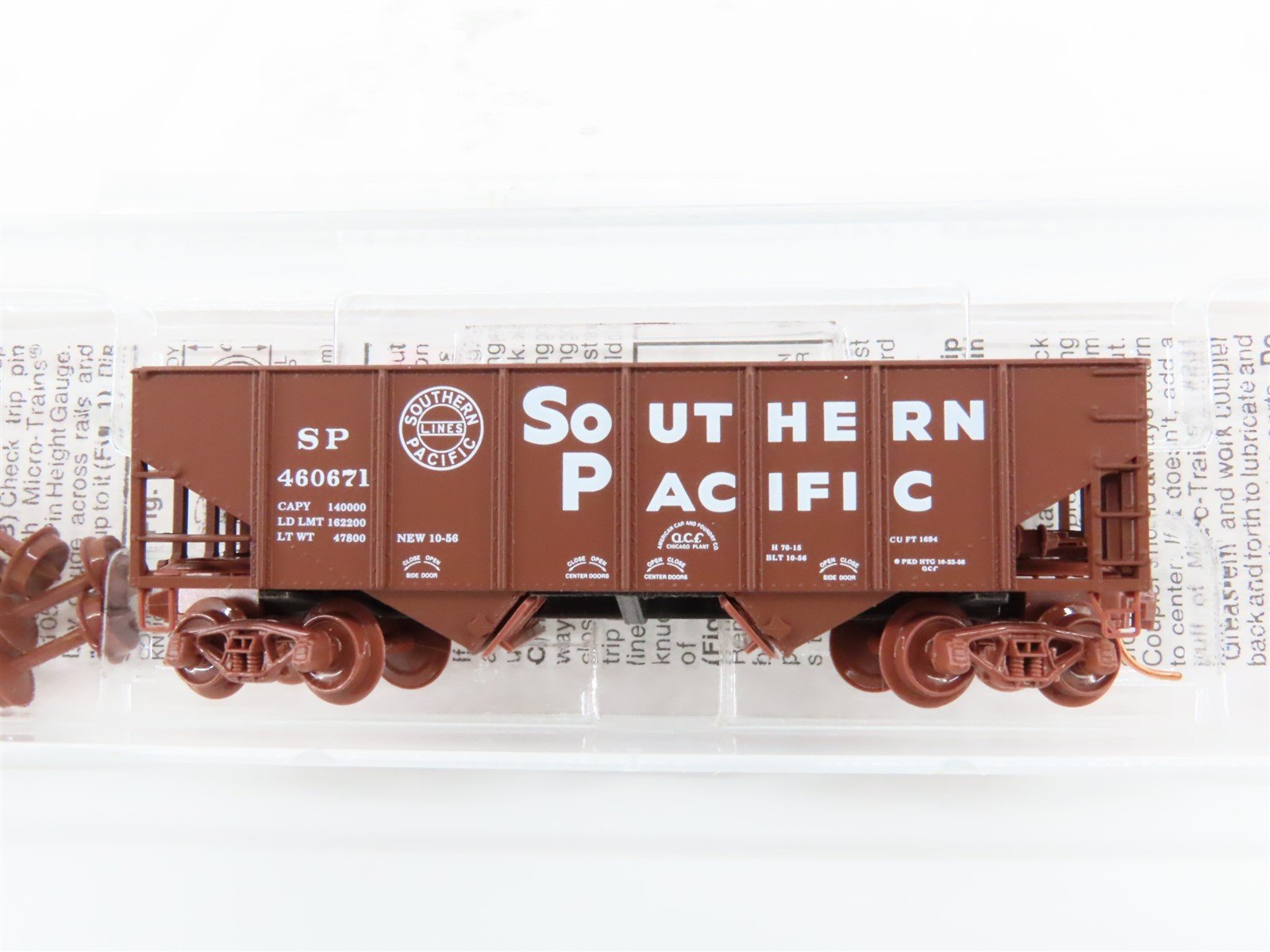 N Scale Micro-Trains MTL 56340 SP Southern Pacific Railroad 2-Bay Hopper #460671