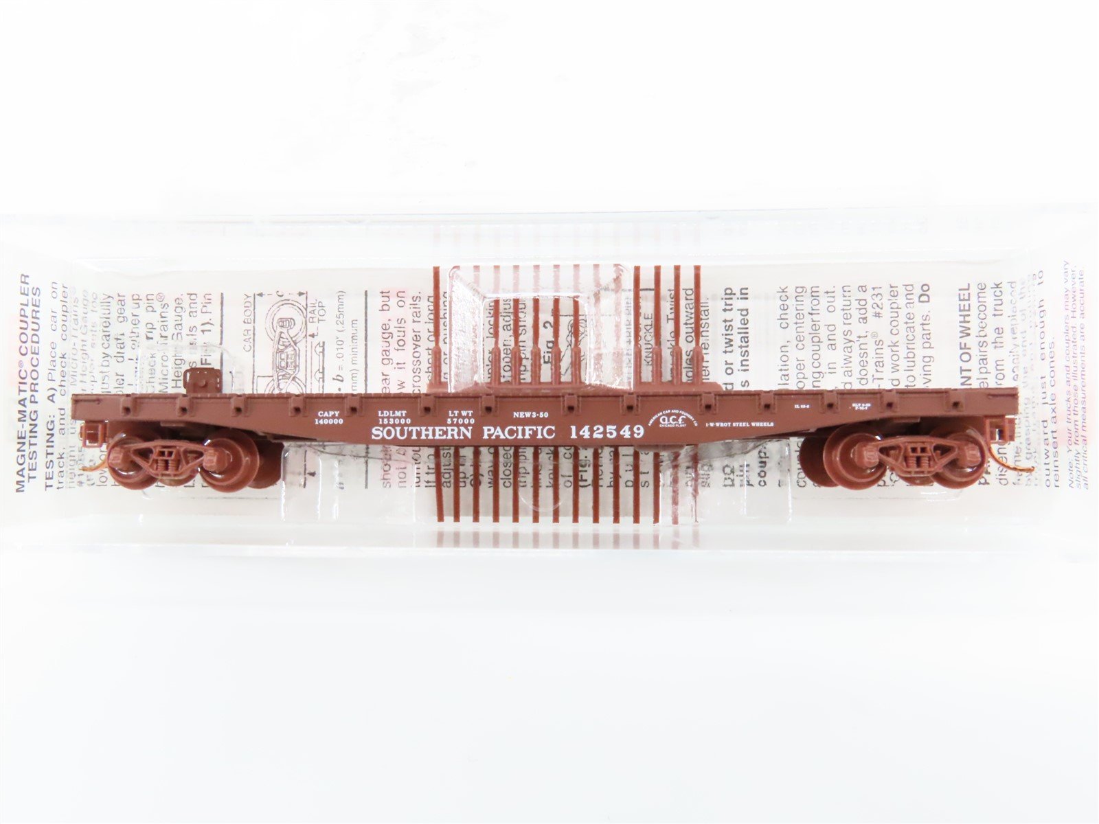 N Scale Micro-Trains MTL 45030 SP Southern Pacific Railroad 50' Flat Car #142549