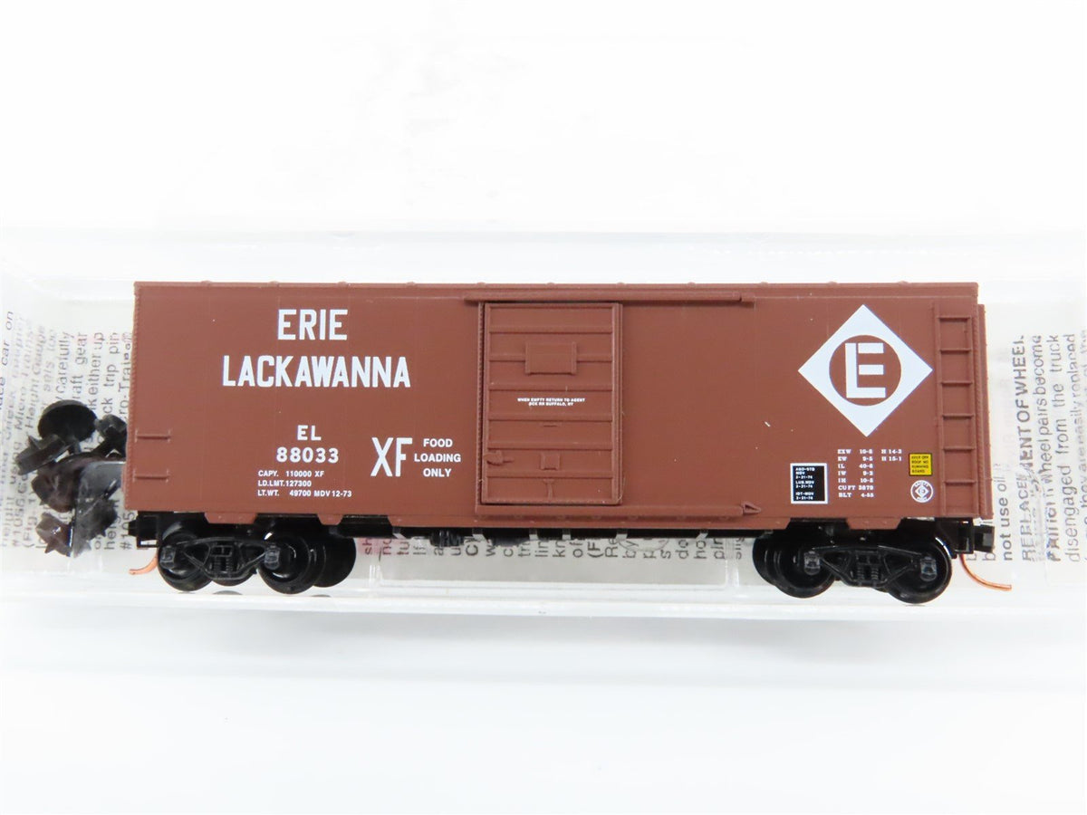 N Scale Micro-Trains MTL 73030 EL Erie Lackawanna 40&#39; Single Door Box Car #88033