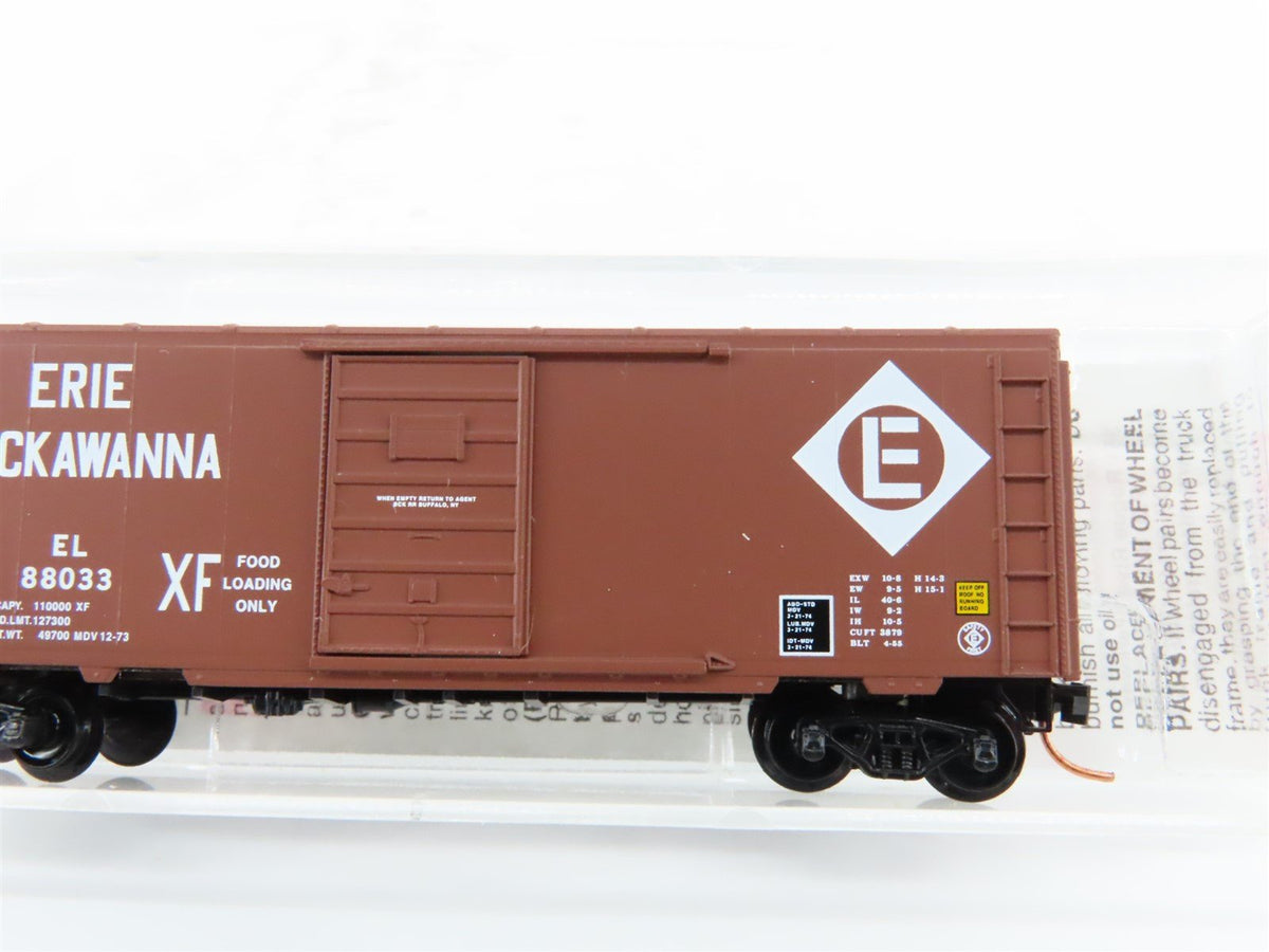 N Scale Micro-Trains MTL 73030 EL Erie Lackawanna 40&#39; Single Door Box Car #88033